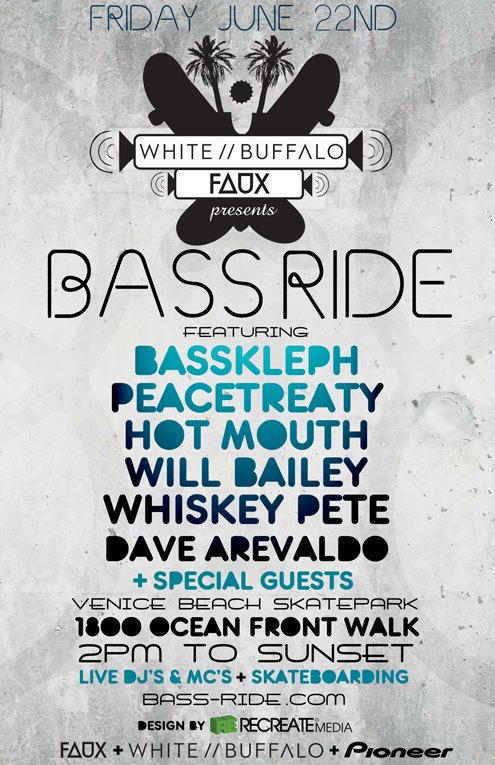 Happening Today: White//Buffalo & F∆UX Present “Bassride” Featuring Basskleph, Hot Mouth & More–Venice Beach