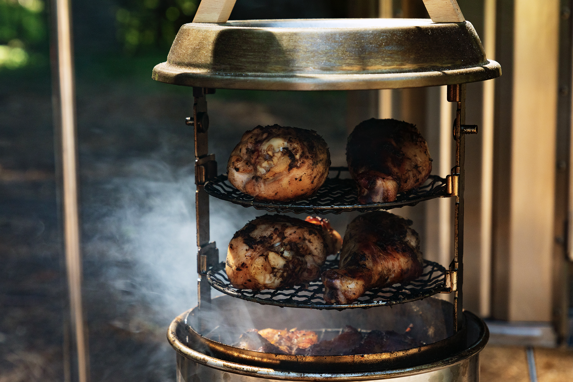 Snow Peak Launches Layered, Vertical Stainless Steel Smoker, The Smokemeister