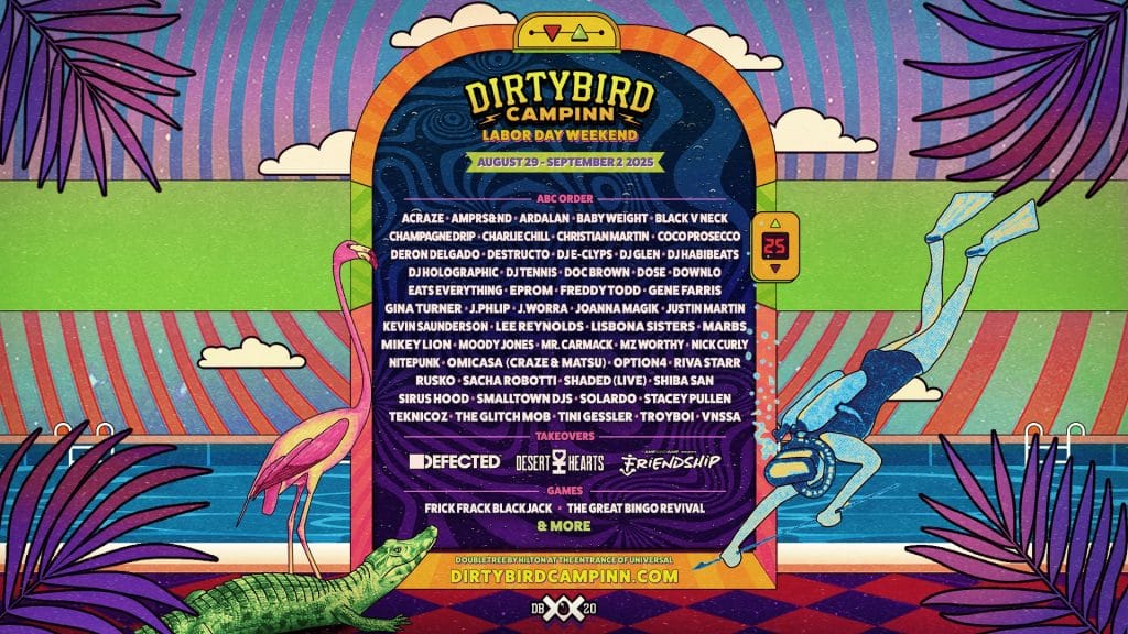Dirtybird CampINN 2025 Reveals Stacked Lineup For Orlando Resort Festival