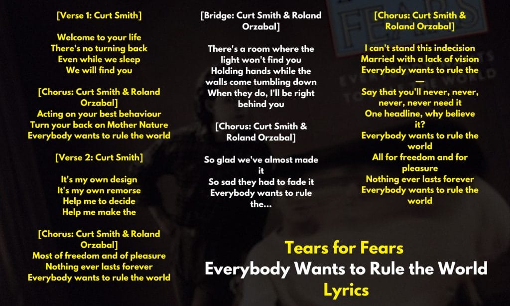 Everybody Wants to Rule the World Lyrics