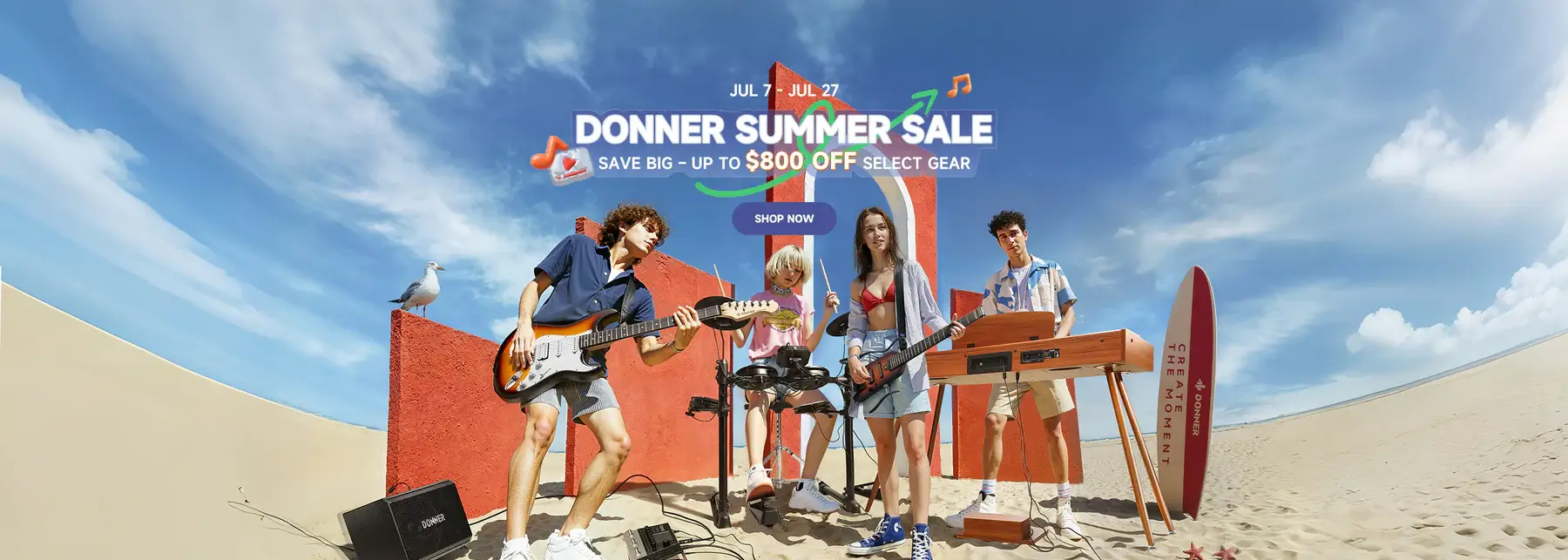 Donner Drops Prime Day Deals for Producers on the Go: HUSH Series Guitars, Digital Pianos, Synths, and More