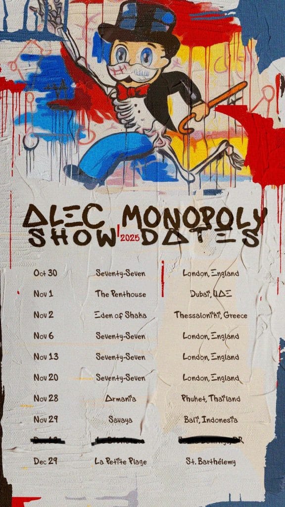 Alec Monopoly Tour