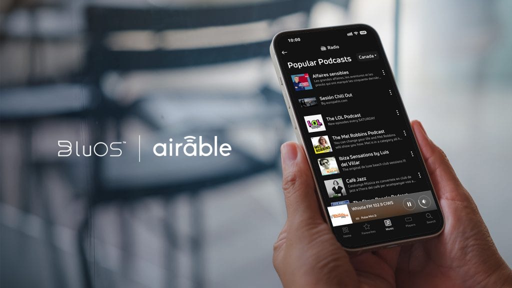 BluOS Integrates 85,000+ Radio Stations and 105,000 Podcasts via airable