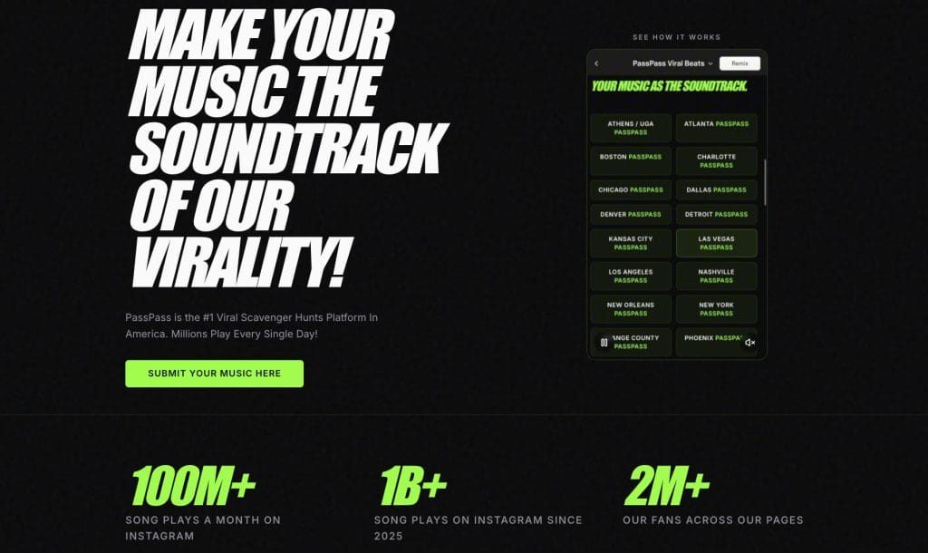 PassPass、アーティスト向け新しいディスカバリープラットフォームをローンチ