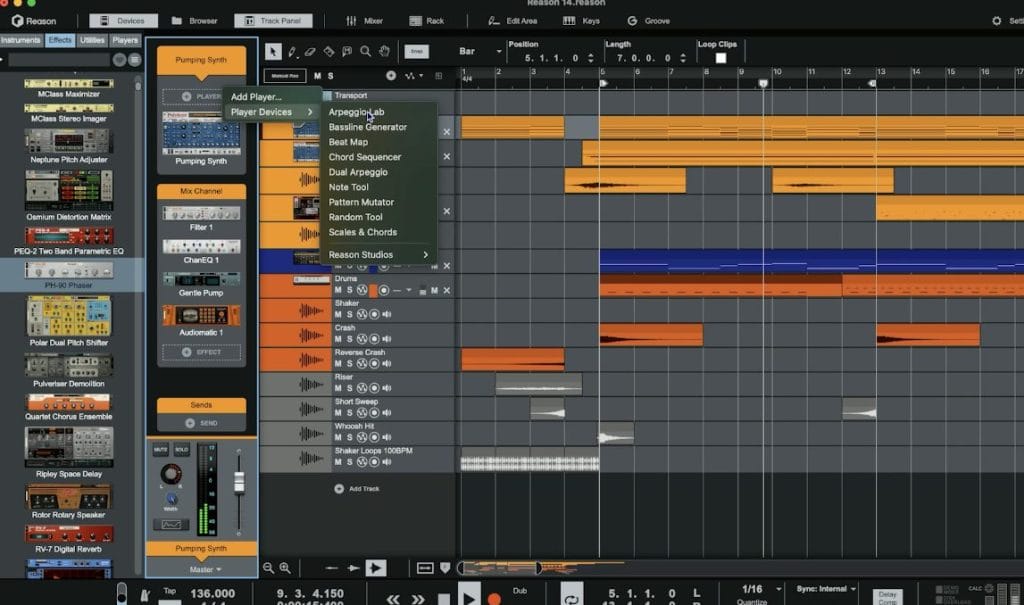 Reason 14 - より高速なトラック中心のワークフローでDAWを再構築
