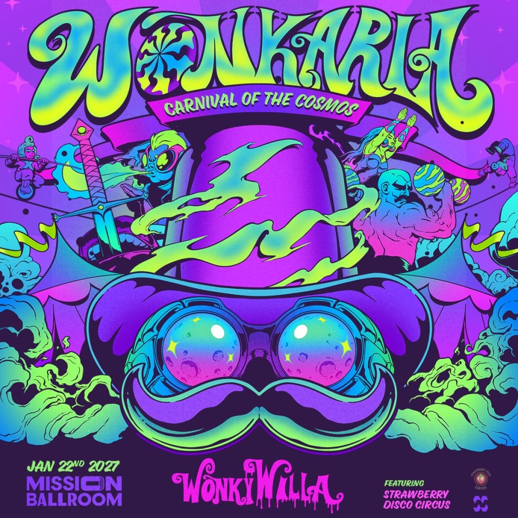 WonkyWilla、Mission Ballroom デビュー公演で『Wonkaria: Carnival of the Cosmos』を発表