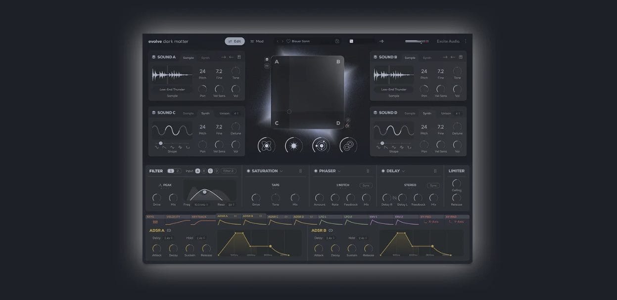 Excite Audio Evolve Dark Matter Turns Four Layers Into a Fast Tool for Dark Electronic Production