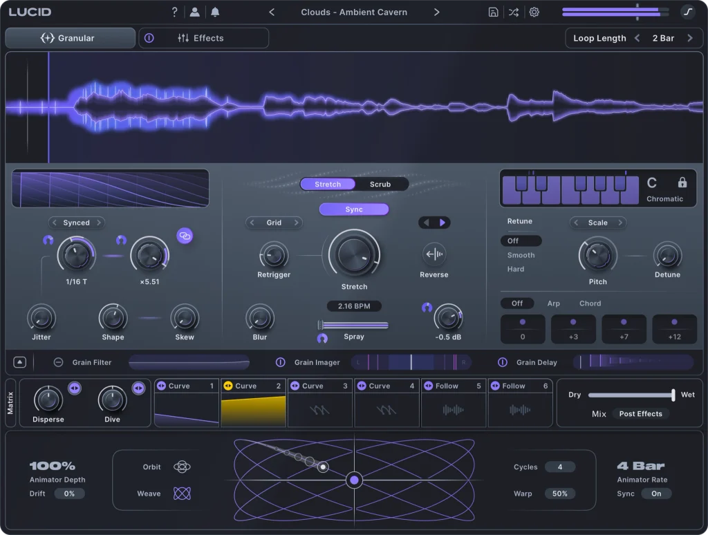 Minimal Audio Lucid Turns Granular Effects Musical